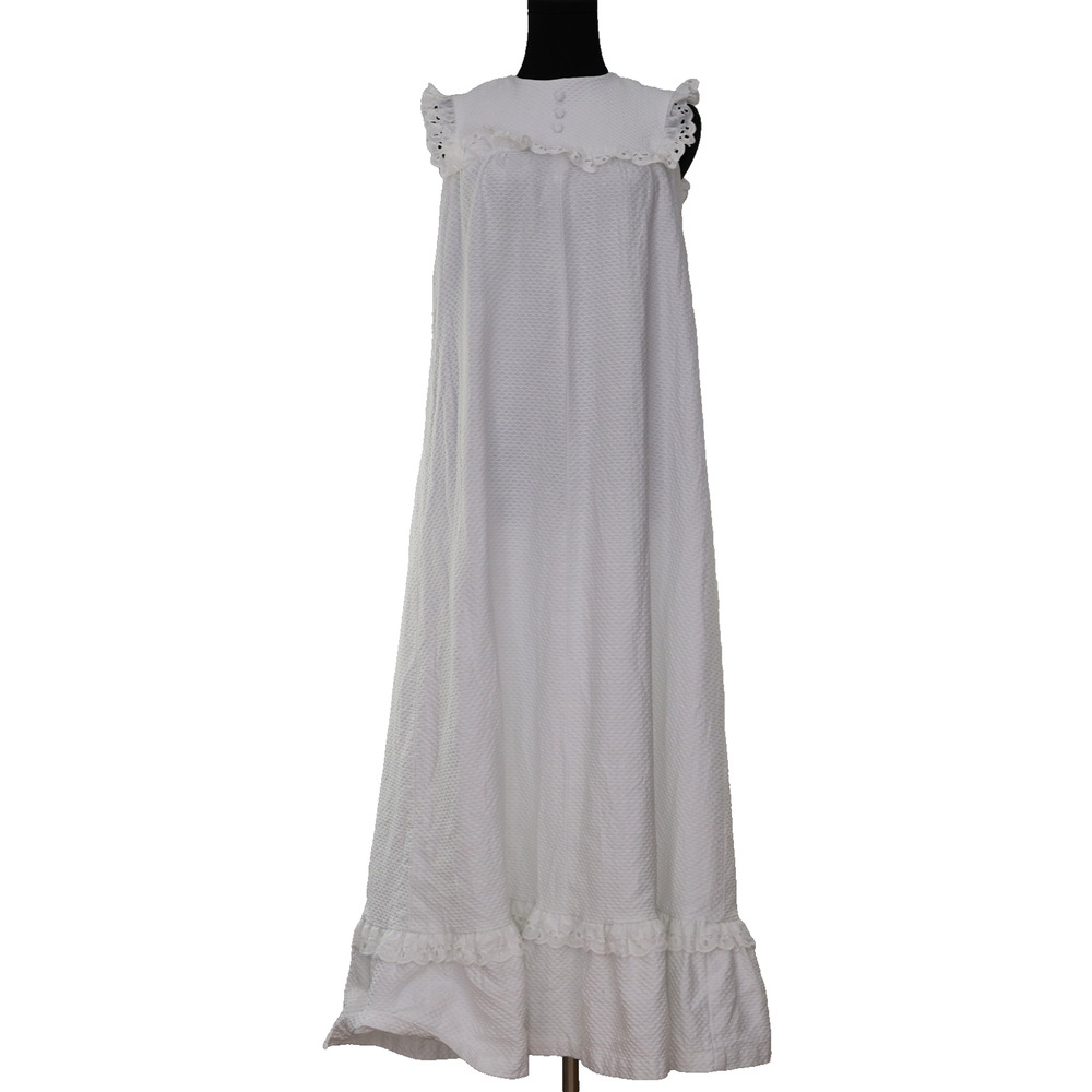 C0 Flawless Vintage LIBERTY HOUSE Of Hawaii White Maxi Dress